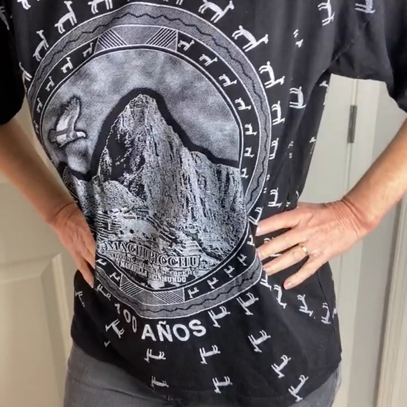 Rare Vntg Full Llama graphic T-shirt from Machu Picchu Cusco Peru full graphic - Picture 3 of 13